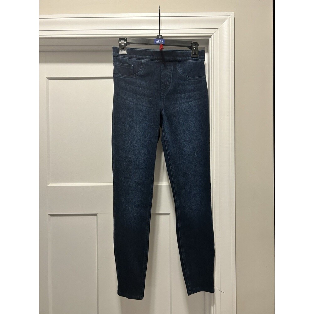 Spanx Legging Jeans Womens Navy Blue Pull On Skinny M